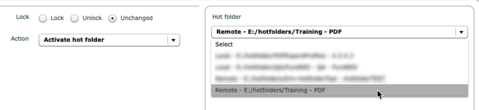 Activate Hot Folder