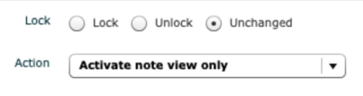 Activate Note View Only