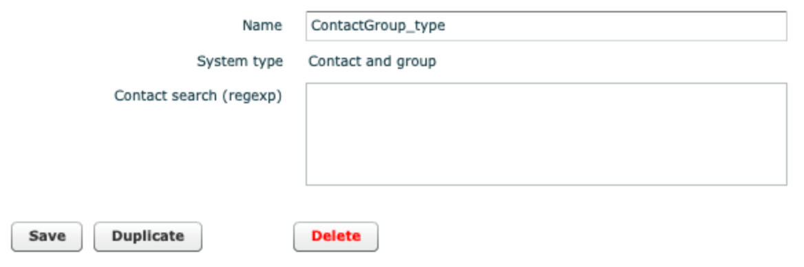 Metadata Type Contact & Group