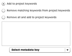 Project keywords action SM